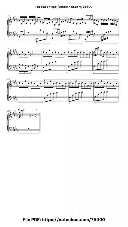 Flower Dance piano sheet music free pdf