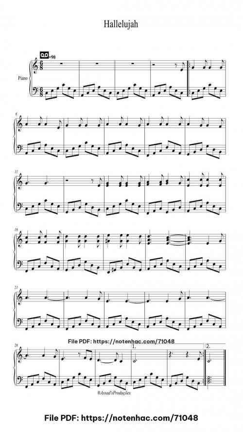 Hallelujah by Leonard Cohen Level Beginner