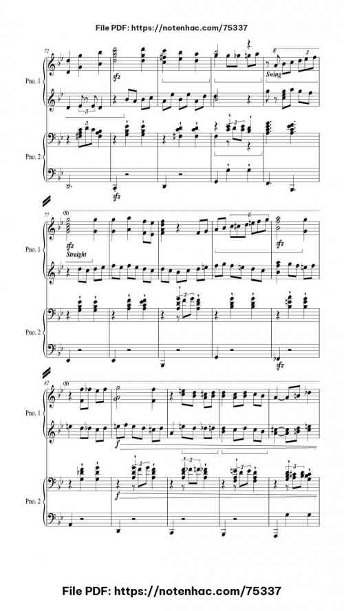 Howl's Moving Castle Theme for Two Pianos by Joe Hisaishi Level Advanced 11 Howl's Moving Castle Theme for Two Pianos piano sheet music free pdf
