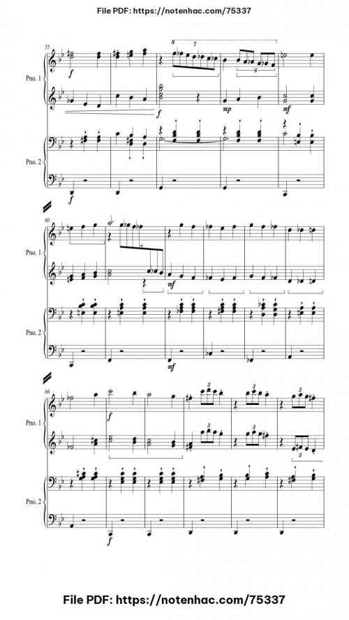 Howl's Moving Castle Theme for Two Pianos by Joe Hisaishi Level Advanced 10 Howl's Moving Castle Theme for Two Pianos piano sheet music free pdf