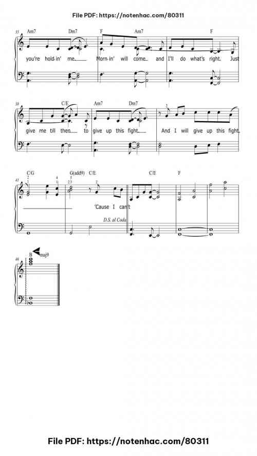 I Can't Make You Love Me piano sheet music free pdf