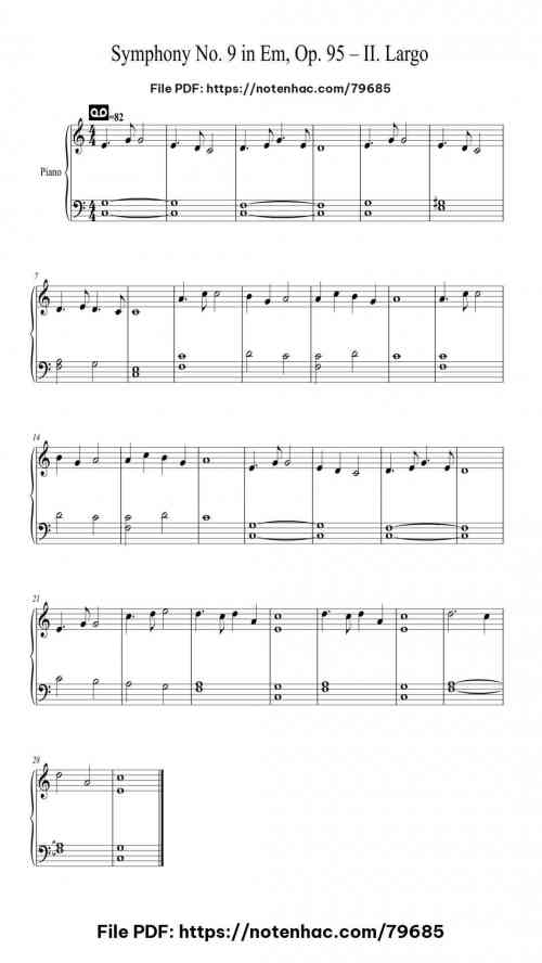 ii largo symphony no 9 in em op 95 1