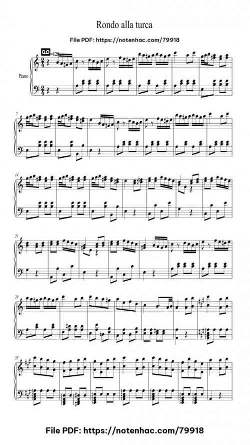 iii rondo alla turca sonata no 11 k 331 1