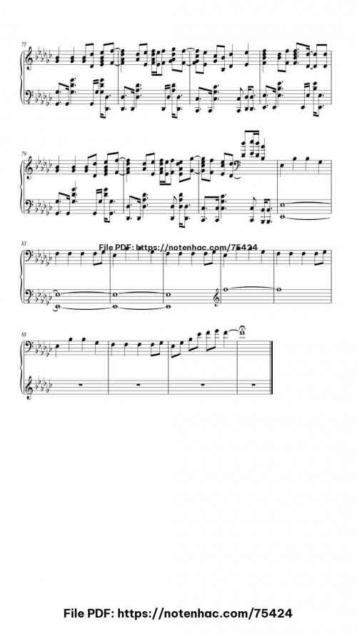 In the End piano sheet music free pdf