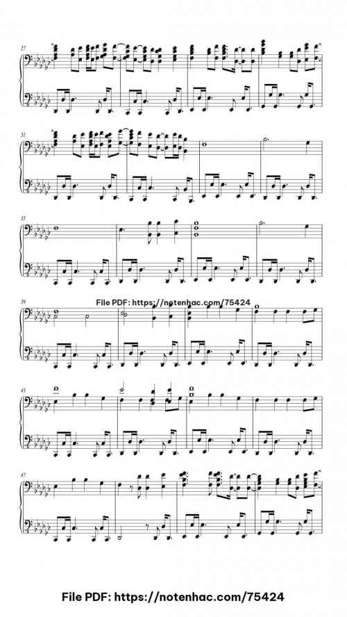 In the End piano sheet music free pdf