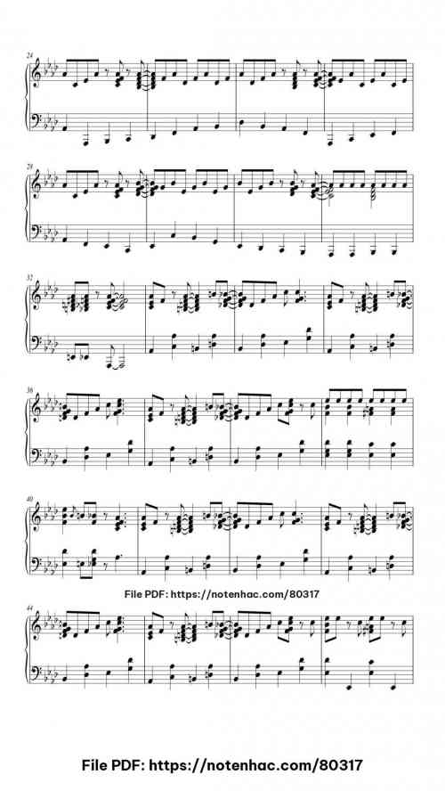 In the Mood piano sheet music free pdf