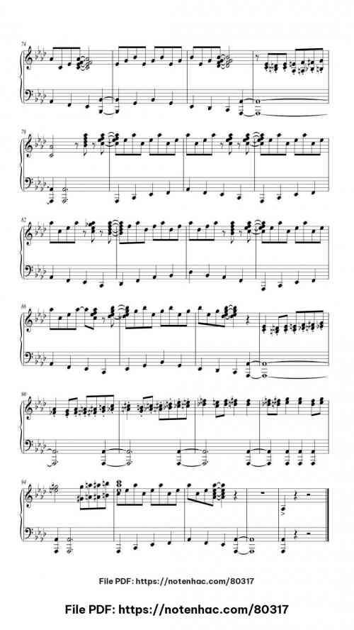 In the Mood piano sheet music free pdf