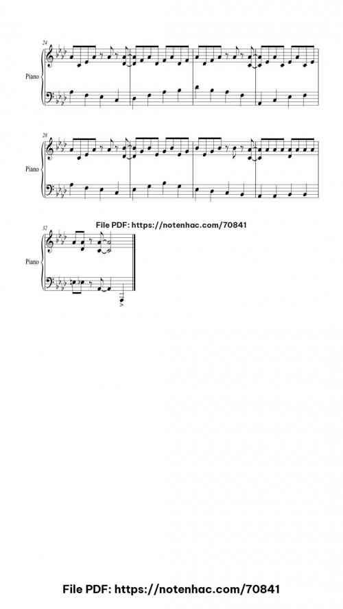 In the Mood piano sheet music free pdf
