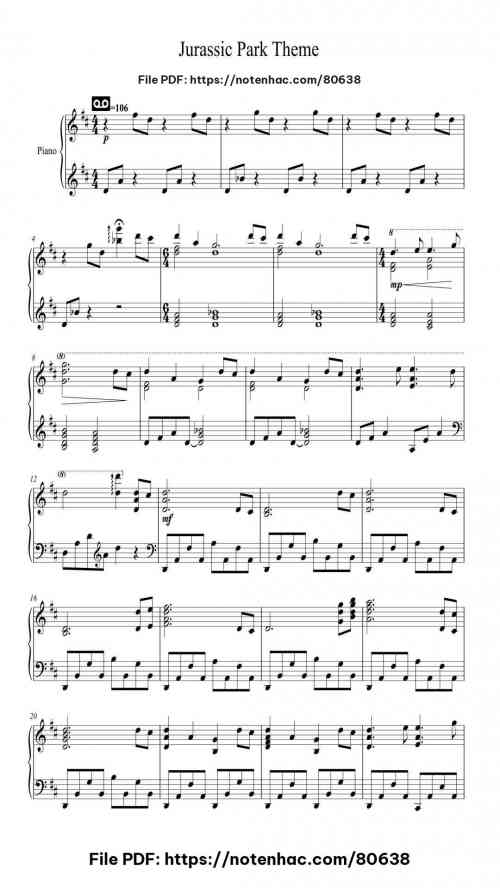 jurassic park theme 1