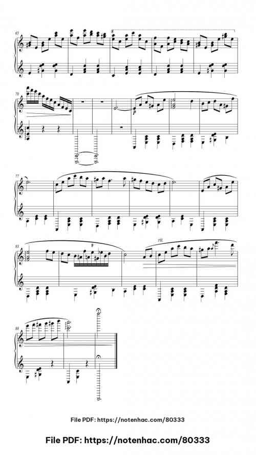 La Valse au Clair de Lune by Eric Christian von Fricken Level Mid-Advanced 6 La Valse au Clair de Lune piano sheet music free pdf