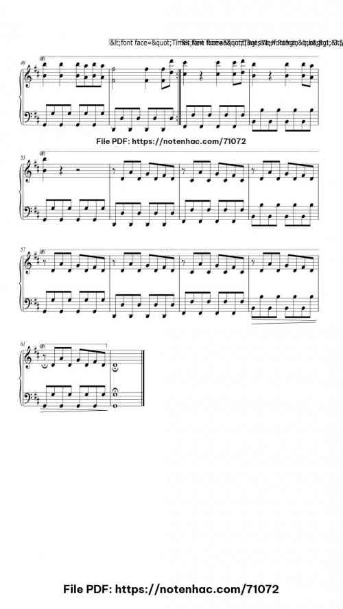 L'amour toujours (I'll fly with you) piano sheet music free pdf