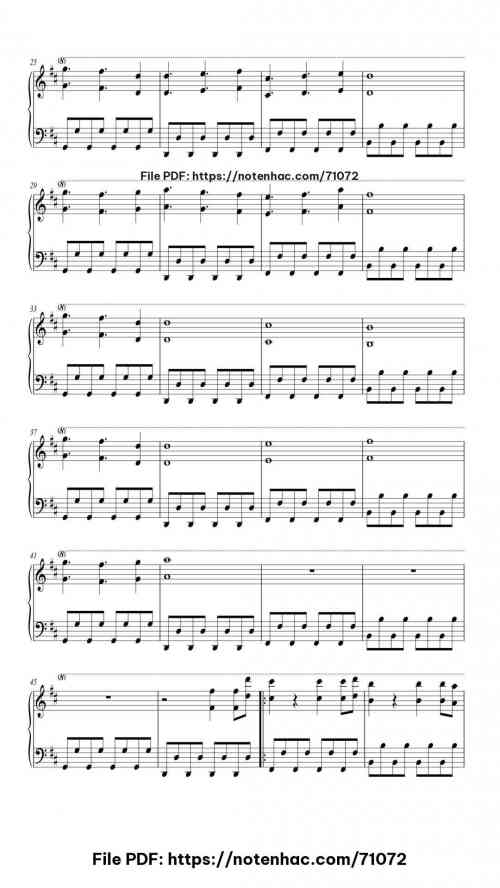 L'amour toujours (I'll fly with you) piano sheet music free pdf