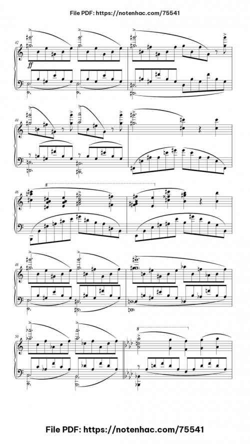 Liebestraum No. 3 in A♭ Major, S. 541 piano sheet music free pdf