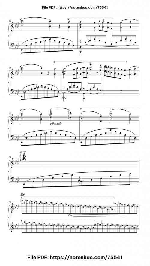 Liebestraum No. 3 in A♭ Major, S. 541 piano sheet music free pdf