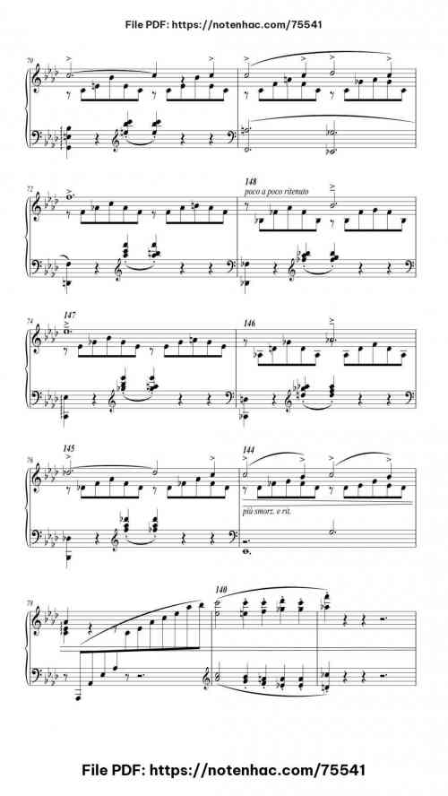 Liebestraum No. 3 in A♭ Major, S. 541 piano sheet music free pdf