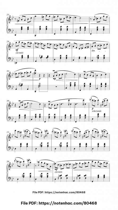 Merry Go Round of Life piano sheet music free pdf