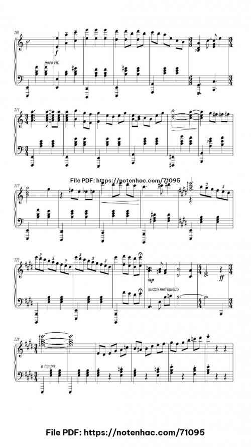 Merry-Go-Round of Life piano sheet music free pdf