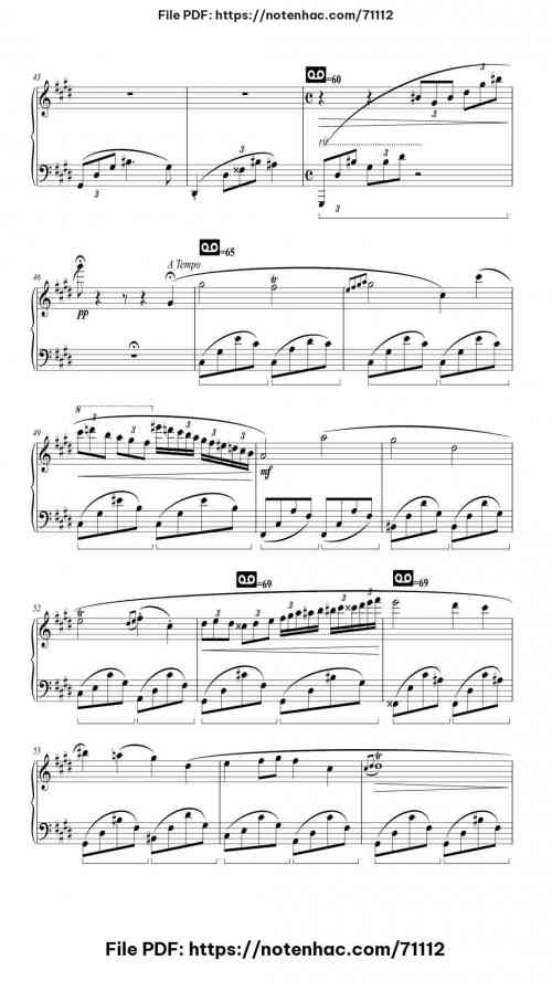 Nocturne in C-Sharp Minor, B. 49 piano sheet music free pdf
