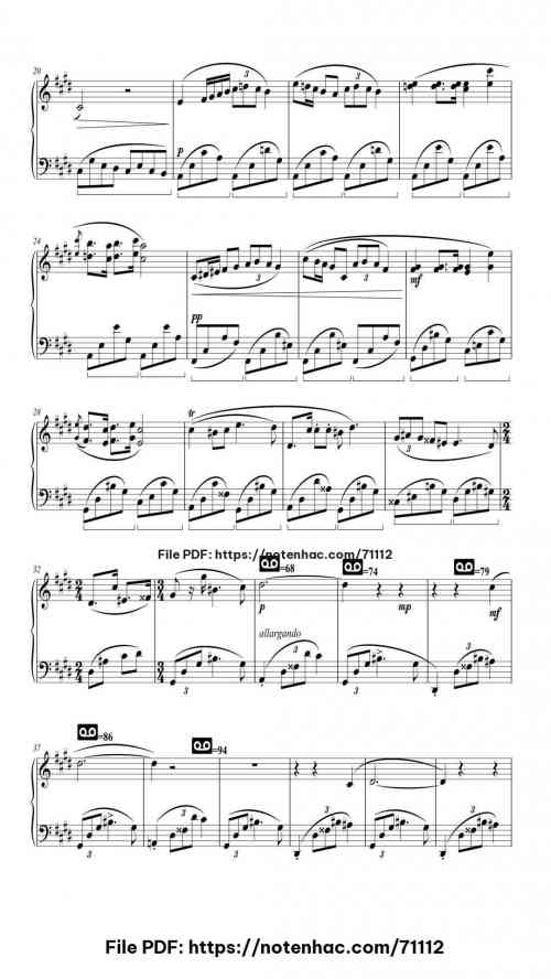 Nocturne in C-Sharp Minor, B. 49 piano sheet music free pdf