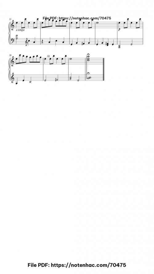 One Last Wish (from Casper) piano sheet music free pdf