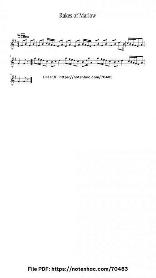 Rakes of Marlow piano sheet music free pdf