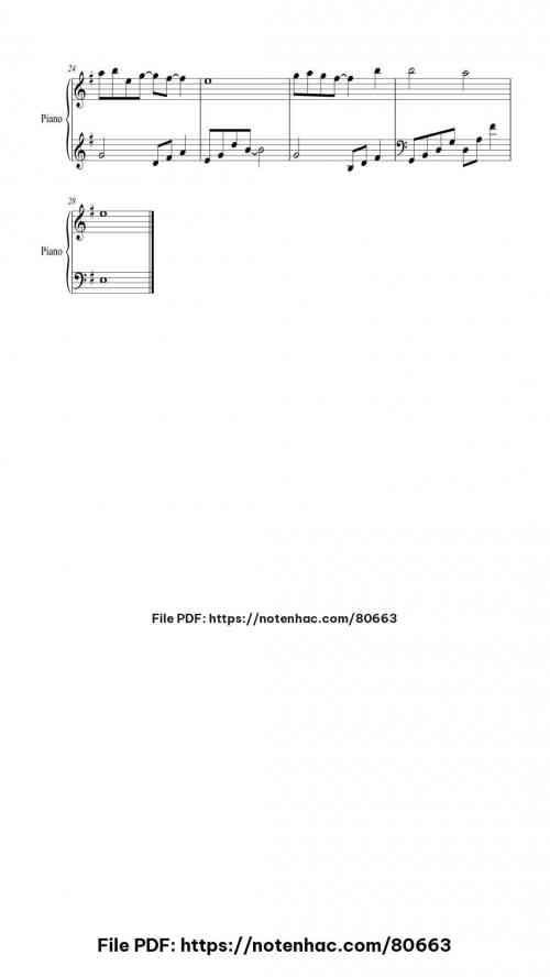 Sadness and Sorrow piano sheet music free pdf