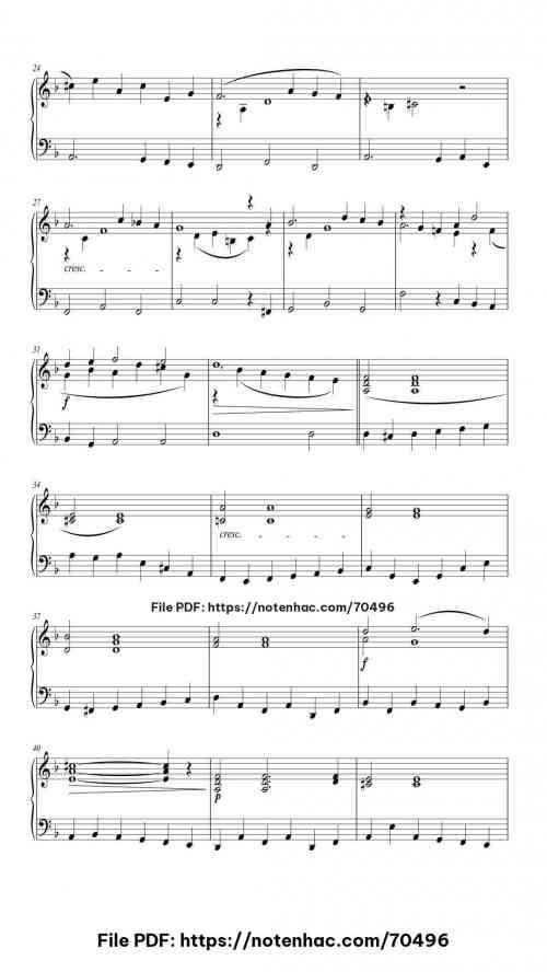 Sarabande in D Minor, HWV 437 piano sheet music free pdf
