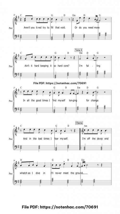 Shallow piano sheet music free pdf