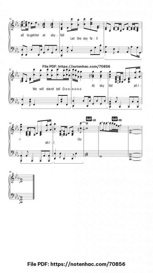 Skyfall piano sheet music free pdf