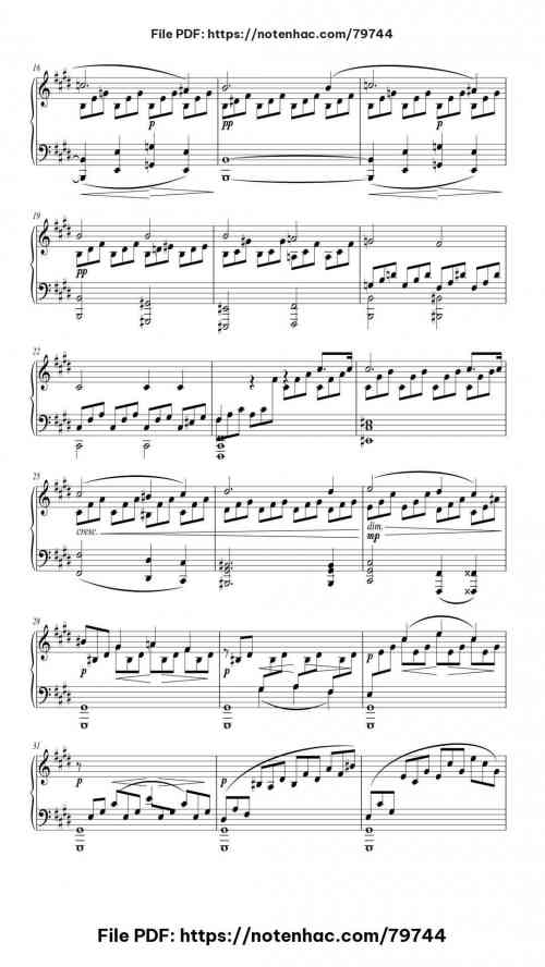 Sonata No. 14 in C-Sharp Minor, Op. 27, No. 2 "Moonlight": I. Adagio sostenuto by Ludwig van Beethoven Level Intermediate 7 Sonata No. 14 in C-Sharp Minor, Op. 27, No. 2 "Moonlight": I. Adagio sostenuto piano sheet music free pdf