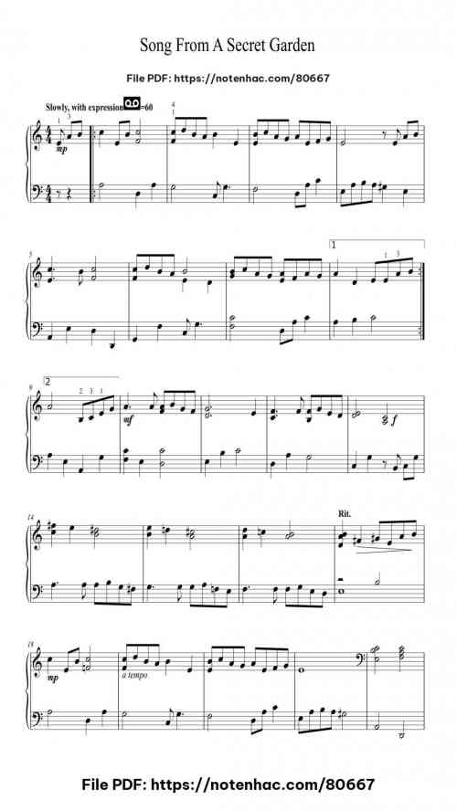 song from a secret garden 1