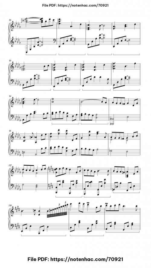 Spirited Away (Inochi no namae) piano sheet music free pdf