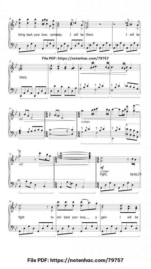 Still Loving You piano sheet music free pdf