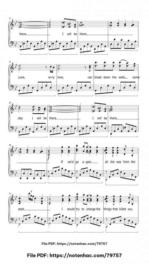 Still Loving You piano sheet music free pdf