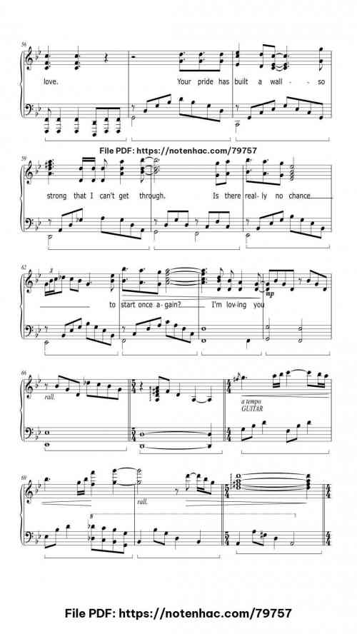 Still Loving You piano sheet music free pdf