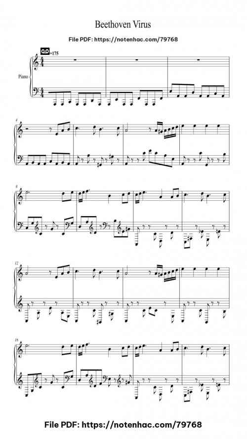 Symphony No. 7 in A Major, Op. 92: II. Allegretto by Ludwig van Beethoven Level Beginner 4 Symphony No. 7 in A Major, Op. 92: II. Allegretto piano sheet music free pdf