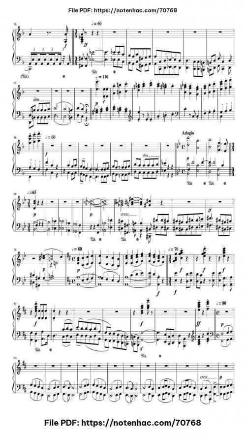 Symphony Nº 9 in D minor Op.125 piano sheet music free pdf