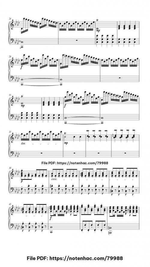 The Four Seasons - Winter in F Minor, RV. 297: I. Allegro Non Molto piano sheet music free pdf