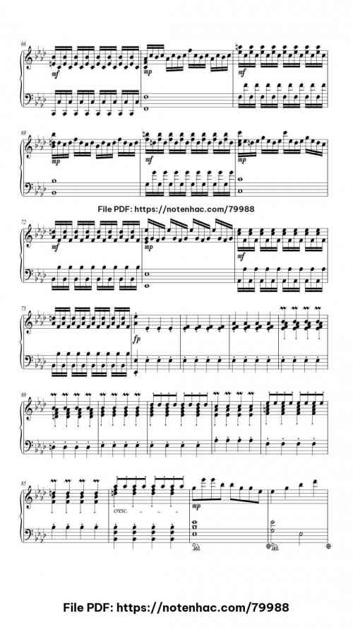 The Four Seasons - Winter in F Minor, RV. 297: I. Allegro Non Molto piano sheet music free pdf