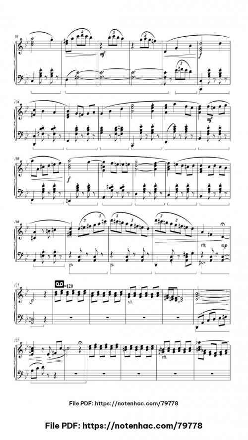 The Merry-Go-Round of Life by Joe Hisaishi Level Mid-Advanced 12 The Merry-Go-Round of Life piano sheet music free pdf