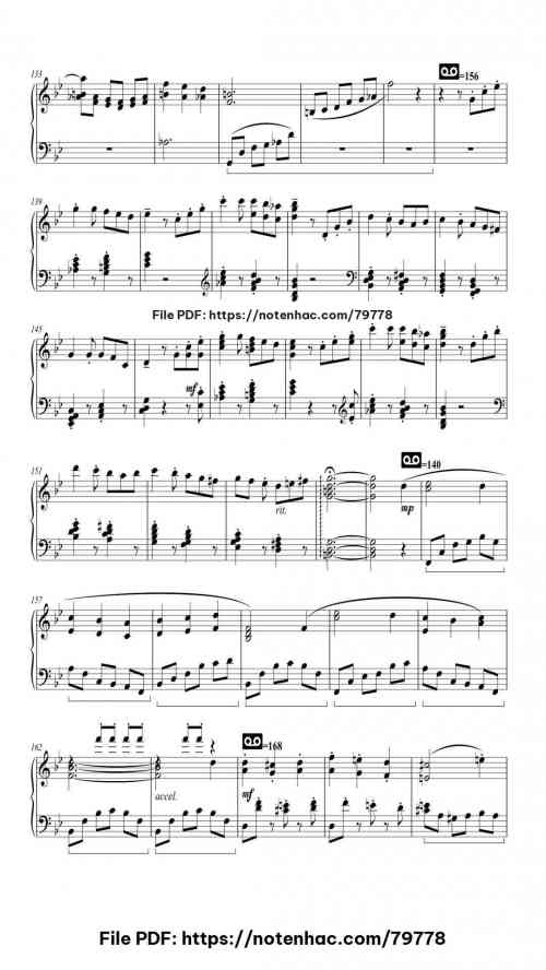 The Merry-Go-Round of Life by Joe Hisaishi Level Mid-Advanced 13 The Merry-Go-Round of Life piano sheet music free pdf