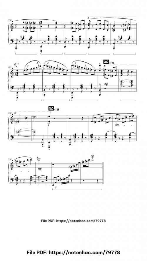 The Merry-Go-Round of Life by Joe Hisaishi Level Mid-Advanced 16 The Merry-Go-Round of Life piano sheet music free pdf
