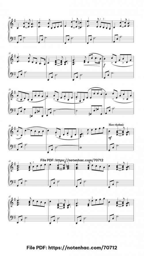 The Winner Takes It All piano sheet music free pdf