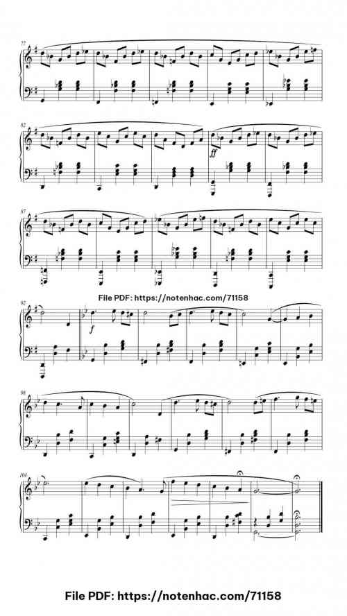 Valse Sentimentale No. 2 piano sheet music free pdf