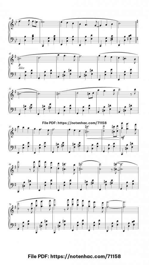 Valse Sentimentale No. 2 piano sheet music free pdf