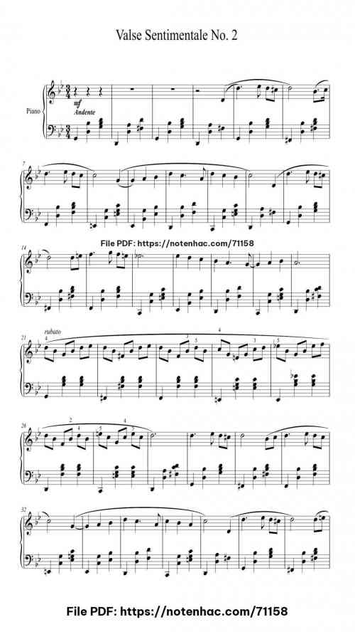Valse Sentimentale No. 2 by Eric Christian von Fricken Level Beginner