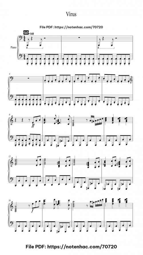 Virus - Piano piano sheet music free pdf