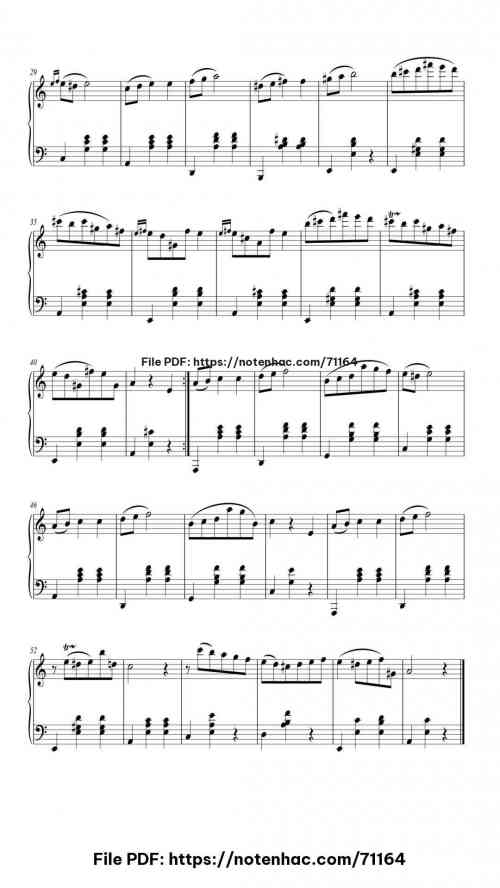 Waltz in A Minor, B. 150 piano sheet music free pdf