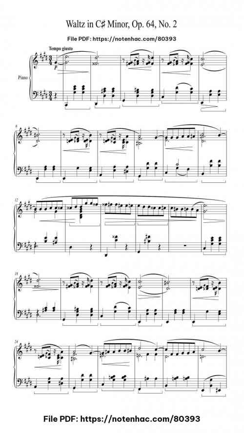 waltz in csharp minor op 64 no 2 1