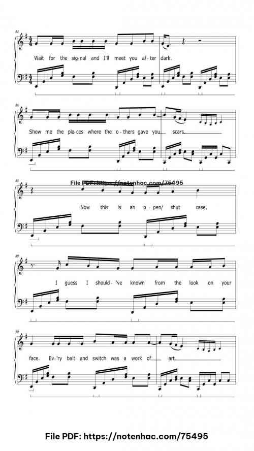 Willow piano sheet music free pdf